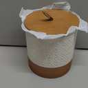 Miamolo Ceramic Coffee Container Kitchen Food Storage Jars for Spice Sugar Tea Bag, Stackable Farmhouse Jars for Kitchen Pantry - Coffee Bar Accessories Housewarming Weeding Gift - White & 42 fl. oz