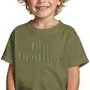 SOFEON Big Brother Shirt Toddler Baby Boy Promoted to Big Brother Puff Print T-Shirt Summer Short Sleeve Announcement Tees 4-5T
