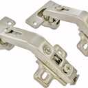 2 of Clip-on Lazy Susan Hinges Full Overlay for Corner Cabinet Cupboard Folded Door Combination with Screws Corner Cabinet Replacement Cabinet Hardware for Coner Folding Cabinet Door (135 Degree)
