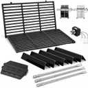 Uniflasy Grill Parts for Weber Genesis 300 Series with Front Control, Fits Genesis E310 E320 S310 S320 EP310 EP320, 7524 Cooking Grates, 62752 Burner Tubes, 7620 Flavorizer Bars & 7628 Igniter