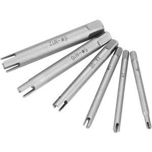 Tap Extractor 3/4 Flute Broken Head Screw Remover Stripped Tap Extractor Set Steel 3 Types 6 Pcs