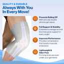 Bamboo Knee Sleeve for Knee Pain - One Pair Compression Bamboo Knee Sleeves for Women Knee Pain Knee Sleeves Plus Size (Gray, Medium)