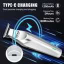 Hair Trimmer for Men, Zero Gapped Cordless Hair Clippers with Precision Blade, Rechargeable Barber Clipper with USB-C Charging