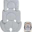 Infant Car Seat Insert Compatible with Uppababy, Carseat Insert Support for Infant, Soft Head and Body Support, Reversible Design Cushion Pad, Non-Slip, for Car Seats, Swing and Strollers