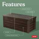 Keter 150 Gallon Resin Large Deck Box Organization and Storage Box for Patio, Outdoor Cushions, Garden Tools, Brown