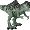 Mattel Jurassic World Dominion Strike 'n Roar Dinosaur Action Figure, Giganotosaurus Green Dino Toy with Striking Motion & Sounds