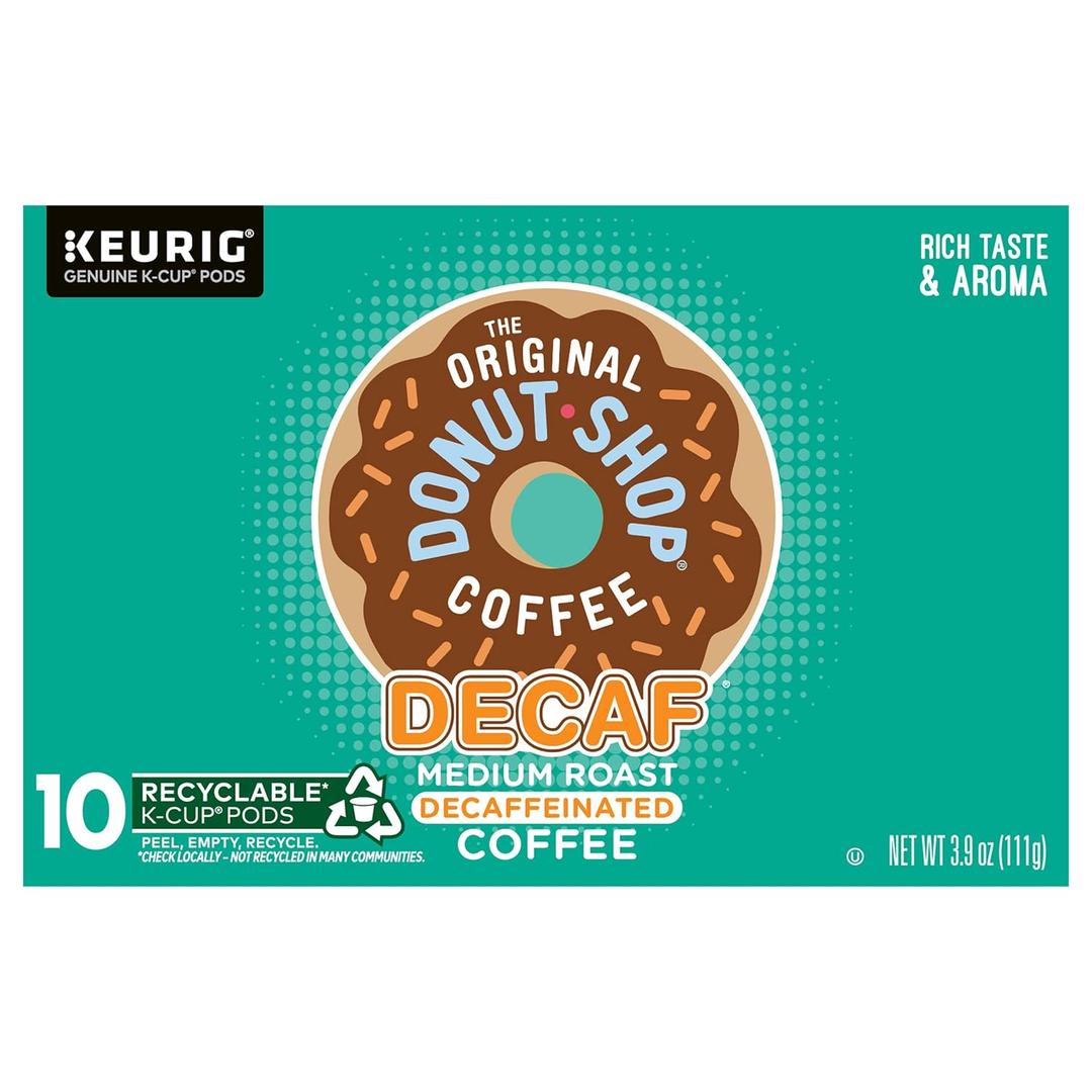 2 x The Original Donut Shop Keurig Single-Serve K-Cup Pods, Decaf Keurig Single-Serve K-Cup Pods, Medium Roast Coffee, 10 Count (EXP 07/26/27)