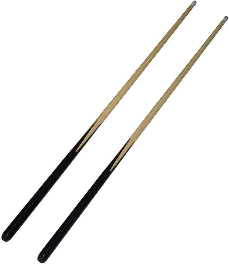  36 inch Wooden Billiard House Cue Sticks Shorty Cues Pool Cues for Kids Hardwood Billiard Cue Sticks 12mm Glue-on Tips, Set of 2