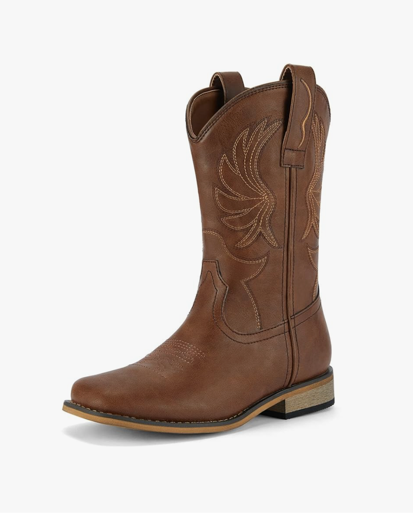 Rollda Kids Cowboy Boots for Boys Girls Western Square Toe Cowgirl Boots with Walking Heel (Toddler/Little Kid/Big Kid)
Size -3