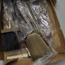 2WAYZ FLAMELY 5-Piece Fireplace Tools Set - Includes Fire Poker, Shovel, Brush, Tongs, Stand - Heavy-Duty Fireplace Accessories and Fire Tools for Indoor or Outdoor Use