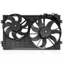 PartsFlow Radiator Cooling Fan Assembly for 2012-2013 Volkswagen Beetle/Passat for 2010-2013 Volkswagen Golf for 2006-2009 Volkswagen Rabbit for 2005-2013 Volkswagen Jetta 620-843