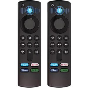 (2 PCS) Replacement Voice Remote for All Insignia/Toshiba/Pioneer Smart TVS,Compatible with All Fire-Series, TV Cube/Stick,Echo-Show Smart TV (3rd Voice Version 2 PCS)