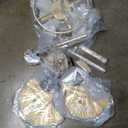 TOCHIC Modern Farmhouse Chandelier, 8 Lights Gold Chandeliers for Dining Room, Rustic Chandelier with Ginkgo Leaves, Ceiling Light Fixture for Living Room, Bedroom, Kitchen, Entryway, W-25.98"