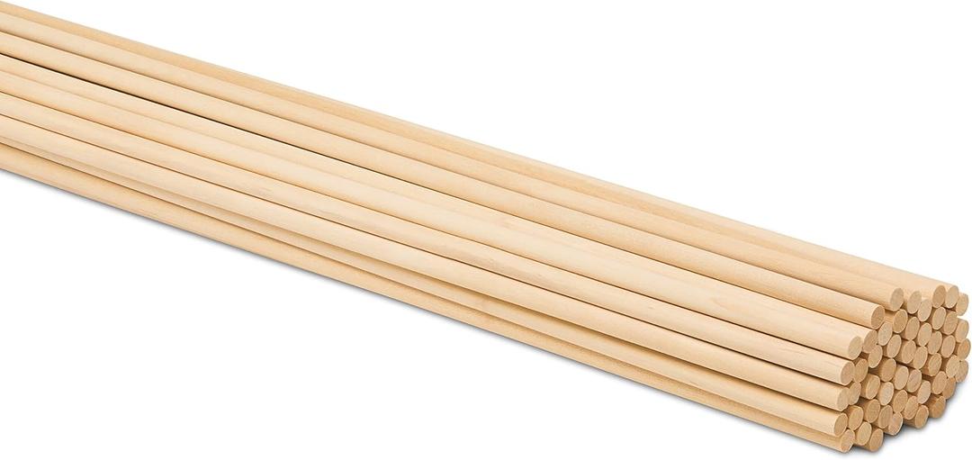 Dowel Rods Wood Sticks Wooden Dowel Rods - 5/16 x 17-3/4 Inch Unfinished Hardwood Sticks - for Crafts and DIYers - 50 Pieces by Woodpeckers