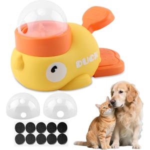 Interactive Dog Puzzle Toy & Slow Feeder, Duck Shape Cat Treat Dispenser for IQ Training, Anti-Gulping to Reduce Bloating, with Anti-Slip Pads for Small Medium Pets