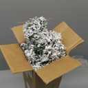 Pre-Lit Artificial Mini Christmas Tree,20 Inch Snow Flocked Small Pine Xmas Tree with 40 LED Lights,70 Branch Tips,Battery Operated Tabletop Christmas Tree Burlap Base-(50cm) (1ft 8in, White+green)