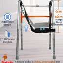 Walker Knee Sling, Adjustable Knee Rest with Padding for Surgery Recovery, Alternative to Crutches & Knee Scooters for Non Weight Bearing, Walker Accessories for Ankle/Foot Injuries