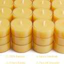 48 Packs Pure Beeswax Tealight Candles Bulk-4 Hour Burn Time,Unscented Natural Beeswax Tealights for Centerpiece Table (Yellow)