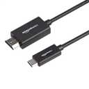 Premium Aluminum USB-C (Source) to HDMI (Display) Cable Adapter (Thunderbolt 3 Compatible) 4K@60Hz, 3-Foot, Black