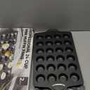 HONGBAKE mini muffin pan nonstick 24, Cupcake Tin for Baking, Commercial Small Cup Cake Tray for Cheesecake, 1.8dia, Heavy-duty, Gray