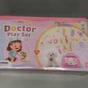 Meland Toy Doctor Kit for Girls - Pretend Play Doctor Set with Carrying Case,Stethoscope Toy & Dress Up Costume - Doctor Play Set for Girls Toddlers Ages 3 4 5 6 Year Old for Role Play Gift