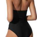 SUUKSESS Women Sexy Tummy Control One Piece Swimsuits Halter Push Up Bathing Suits M