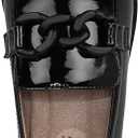 LifeStride Womens London 2 Loafers Black Patent 8.5 W