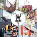 Ceiling Hammock Chair Hanger with 47"/4ft Chain 360 Rotation Heavy Duty Hanging Chair Mount 600 LB Capacity Swing Hanger Hardware for Hanging Swing Chairs, Porch Swing, Punching Bags, Silver