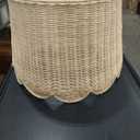 13" Top X 16" Bottom X 11.2" High X 12" Slant, Large Scalloped Lamp Shade, Tropical Lampshade,Rattan Lamp Shade, Wicker Seagrass Lamp Shades for Table Lamp (Large-13" Top X 16" Bottom X 11.2" High)