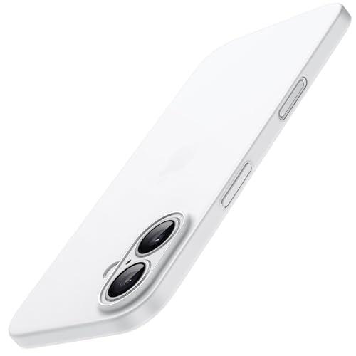 JETech Ultra Slim Case for iPhone 16 Plus 6.7 Inch, Camera Lens Full Protection, Lightweight Matte Finish PP Hard Minimalist Cover (White)