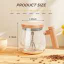 Self Stirring Mug, Electric Mixing Cup Lightweight Self Stirring Coffee Mug Electric High Speed Mixing Cup For Stir Mixed Drink Office Milk Protein for Office Home 400ml (Clear)