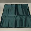 KKJIAF Hunter Green Silky Satin Napkins (12 Pieces, 17x17 Inches),Washable Polyester Square Table Napkins for Wedding Dinner Party Decoration