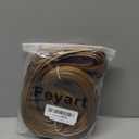 Feyart 40m/131ft 7mm Light Wood Wicker Repair Kit, PE Rattan Repair Kit for Wicker Chair Fixing, Patio Furniture Repair