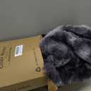 Cozy Bliss Faux Fur Throw Blanket for Couch, Fuzzy Soft Plush Thick Bubble Blanket for Sofa Bedroom Living Room,50 * 60 Inches Tie Dye Black