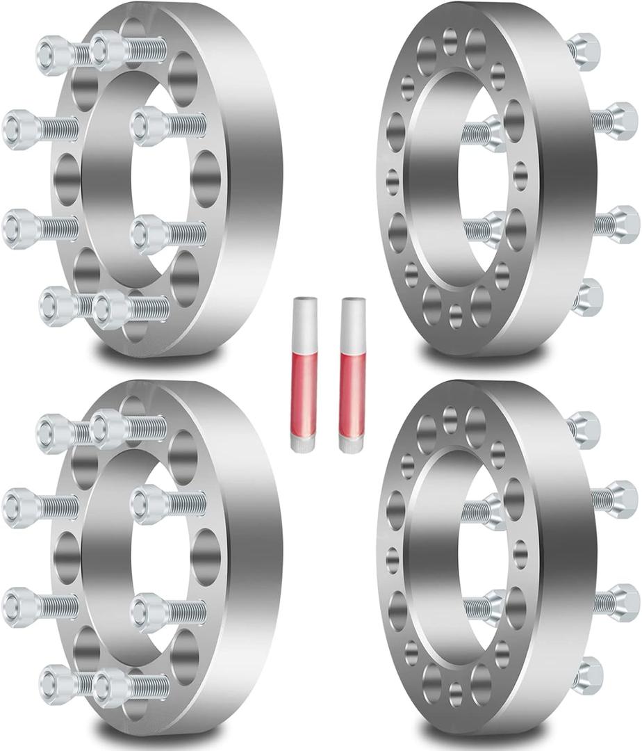 ECCPP 4PCS 1.5" 8x6.5 to 8x6.5 Wheel Spacers Adapters 8 lug 8x165.1mm for 1999-2004 for GMC Sierra 2500 |2001-2010 for GMC Sierra 2500 HD |2000-2011 for GMC Yukon XL 2500