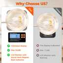 Rechargeable Split Digital Kitchen Food Scale - TRUDIN Weight Scale for Bread Making & Coffee Brewing, Max.22lb/10kg,1g/0.05oz Accuracy,5 Units with Large Backlit LCD,Wall-Mount (Light Silver)