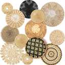 Glenmal 13 Pcs Boho Wall Basket Decor Set Woven Rattan Seagrass,Retro
Handmade Flat Baskets for Bedroom Living Room Office, Wicker Bamboo Seagrass Hanging Art, Farmhouse Gallery Ready to Hang