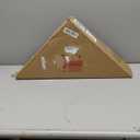 ASmileIndeep Flag Display Case - 5' x 9.5' Funeral & Military Flag Shadow Box with HD Tempered Glass and Wall Mount, Folded Triangle Flag Holder Frame for Veterans, Walnut