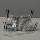 Kitchen Cabinet Organizer Shelf Rack Set of 2, Medium (13 x 9.4 inch) Metal Freezer Organizer Wire Shelves, Plate Dish Storage Rack for Cabinets, Counter, Cupboard, Pantry Organization, Black