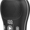 Wearable Bluetooth Speaker, Clip-on Wireless Portable Speakers, IP56 Waterproof Clip Speaker Up to 18 Hours Battery Life, Built-in Mic for Hands-Free Music/Calls, Work/Outdoor, Matte Black