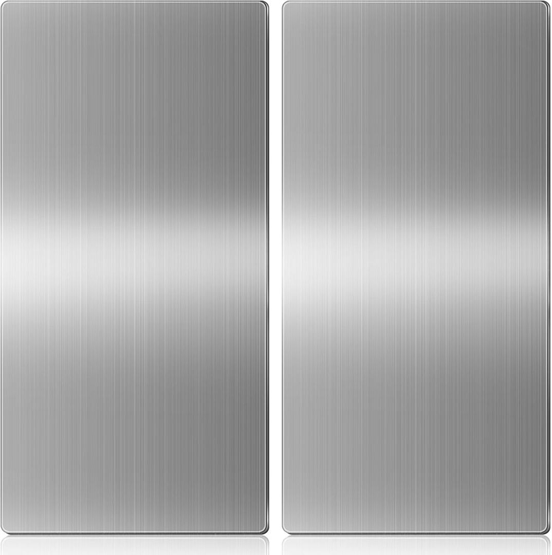 Gisafai 2 Pcs Stainless Steel Hand Dryer Wall Splash Guard 32 x 16 Inch Wall Splash Guard Backsplash Protector Panel with Ultra Strength Adhesive for Bathroom, Kitchen, Restroom
