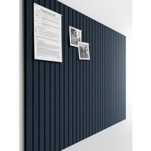 Bumusty Large Cork Board Alternative48 x 36" Felt Bulletin Board Tiles, with 30 Pushpins, 70 Adhesive Tabs, 12Pack Slat Wall Paneling, Cork Boards for Office Push Pin Board Felt Board Navy Blue