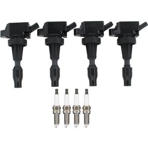 Ignition Coil and Spark Plug Replaces 27301-2B120 for Hyundai Elantra ElantraGT Kona Sonata Tucson Kia Forte Forte5 Optima Seltos Soul 1.6