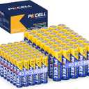 PKCELL AA Batteries & AAA Batteries, 40 Double A Batteries and 40 Triple A Batteries Combo Pack (80 Count), 1.5V High-Performance Carbon Battery