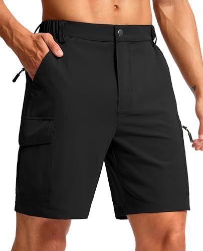 Pudolla Men's Hiking Cargo Shorts 7" Lightweight Quick Dry Casual Work Shorts for Men Summer Travel Golf with 5 Pockets, Extra Large, Black Pudolla Men's Hiking Cargo Shorts 7" Lightweight Quick Dry Casual Work Shorts for Men Summer Travel Golf with 5 Pockets, Extra Large, Black