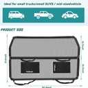 Dog Car Barrier for SUVs,Trunks and Cargo Area, Universal-Fit Pet Divider Gate, 50Inch Wide Pet Barrier with See Through Net Mesh for Small Trucks and SUV & Mid-Sized Vehicle