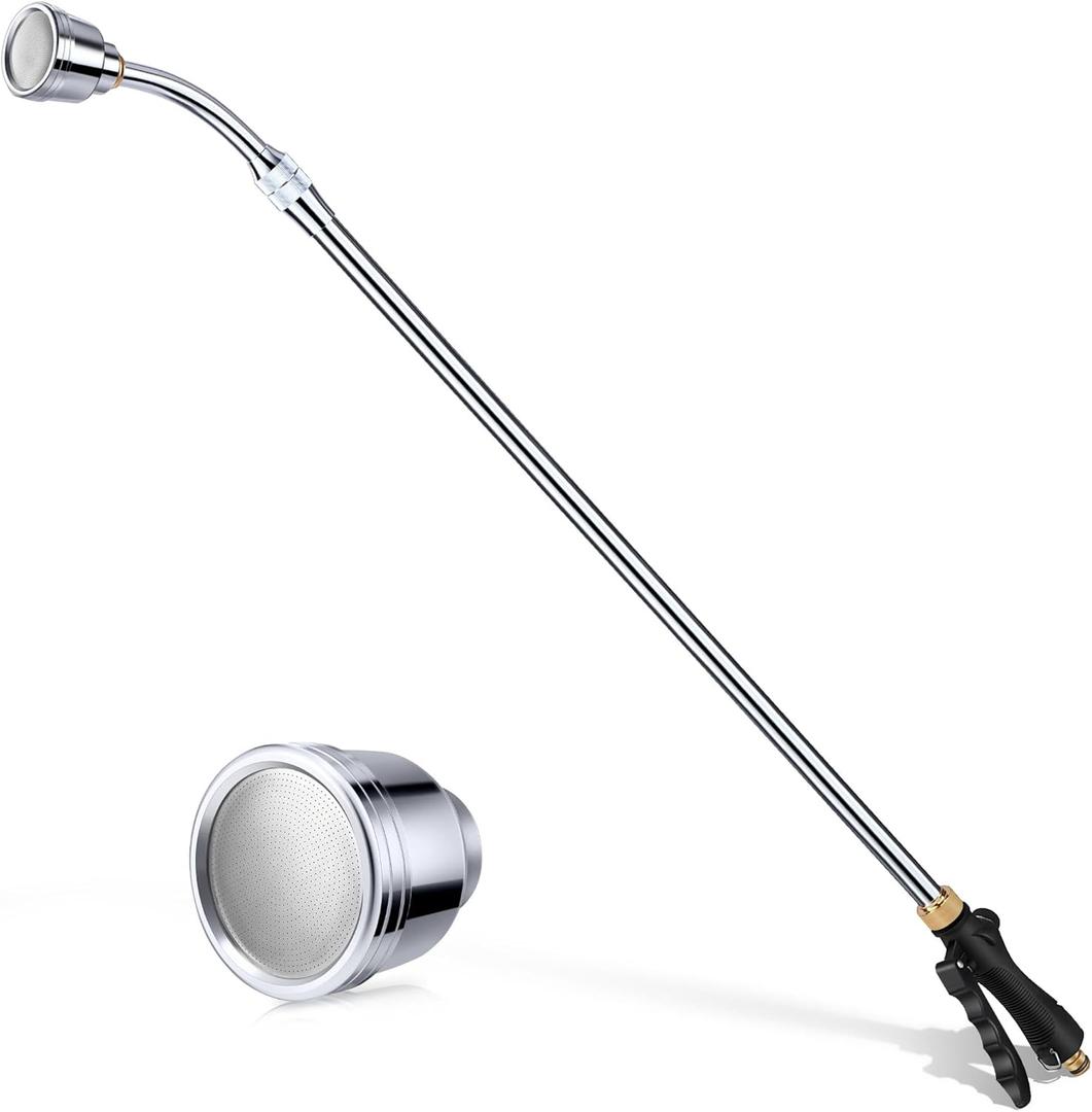 Saillong 39-63 inch 2000 Holes Long Watering Wand, Soft Rain Garden Hose Wand Sprayer Heavy Duty Hose Nozzle Wand with Thumb Flow Control for Hanging Baskets, Shrubs, Greenhouses, Lawn and Seedbed