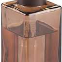 MDesign Glass Refillable Foaming Hand Soap Dispenser Modern Square Pump Bottle for Bathroom Vanities or Kitchen Sink, Countertops - 2 Pack - Sand