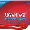 Alliance Rubber 97405 Advantage Rubber Bands Size #117B, 1 lb Box Contains Approx. 200 Bands (7" x 1/8", Red)