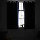 YoungsTex Short Blackout Curtains 40 Inch Length for Bedroom - Black Kitchen Window Drapes with Grommet Thermal Insulated Privacy for Bathroom Small Window, 2 Panels, 42 x 40 Inch
